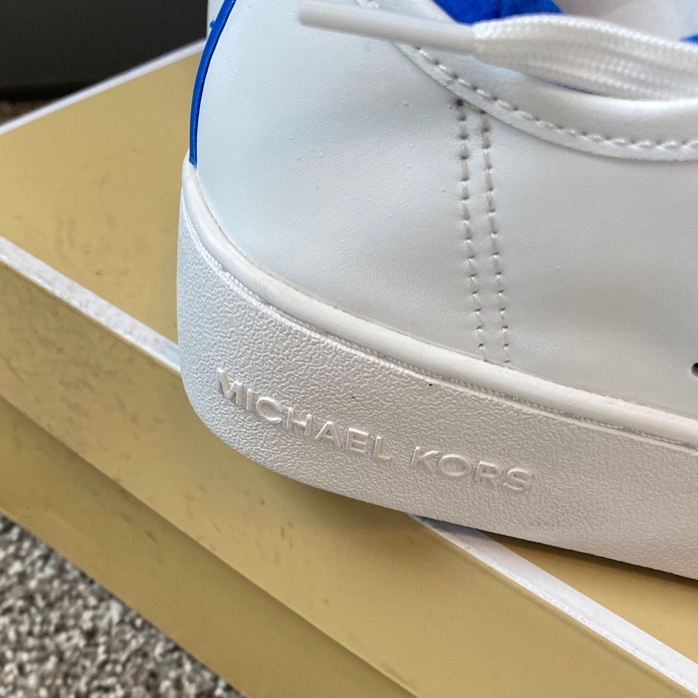 Michael Kors White and Blue Women's Sneakers - Picture 3 of 8